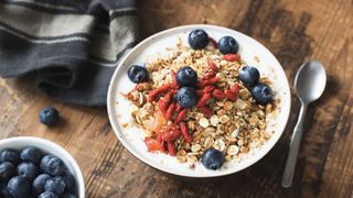 Bowl of granola with berries