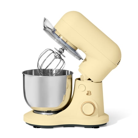 Beautiful 3.5 Qt Stand Mixer With Flat Beater, Dough Hook, Balloon Whisk, Buttercream by Drew Barrymore