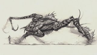 final sketch of creature