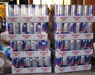 Massive amounts of Red Bull were consumed by attendees. Photo courtesy of Robert McLaughlin, InfoSec News.