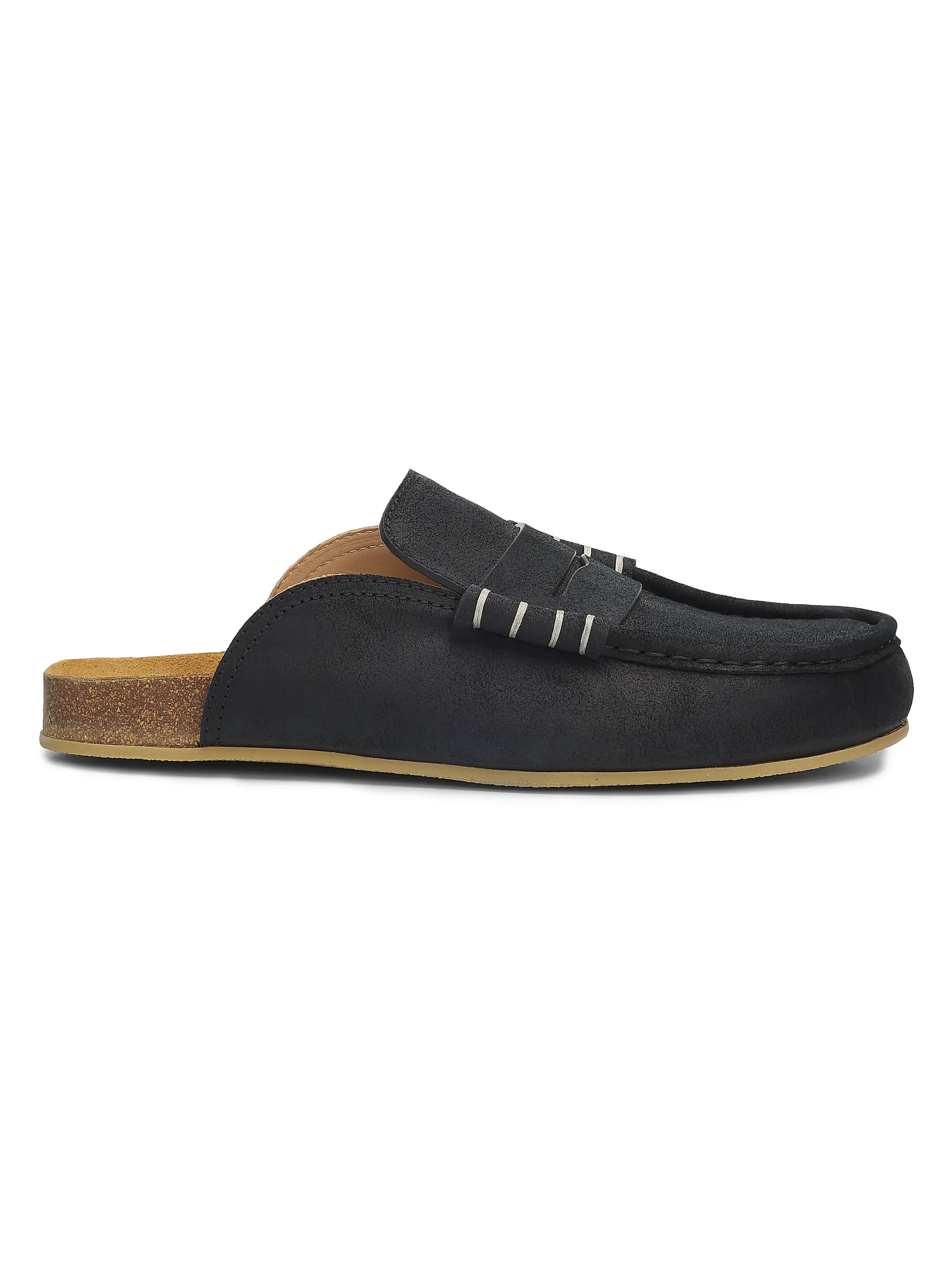 Stitch Waxed Suede Loafers