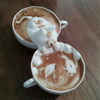 3d coffee art