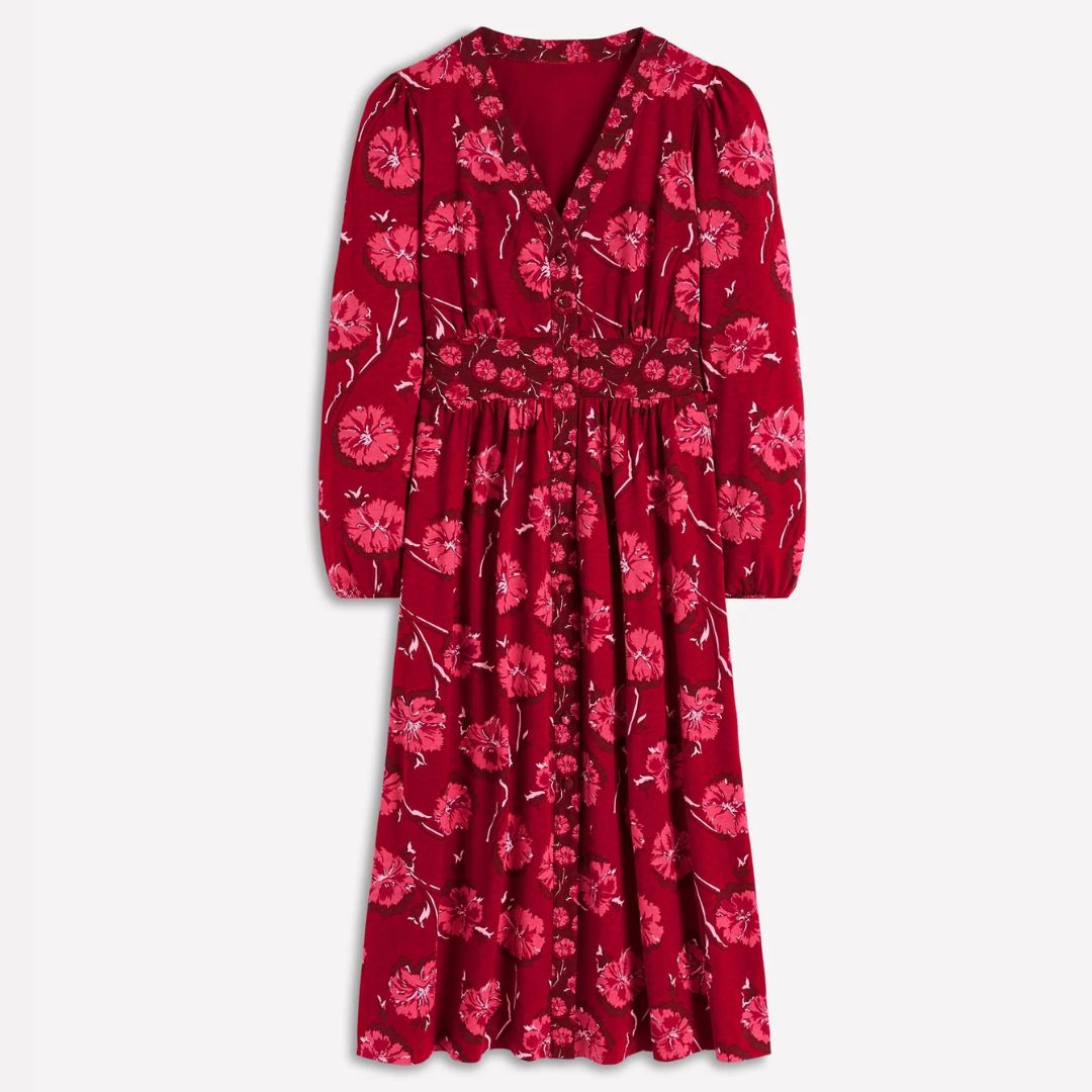 Boden Natalia Carnation Print Tea Dress