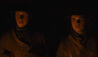 1917 Schofield and Blake receiving their orders in candlelight
