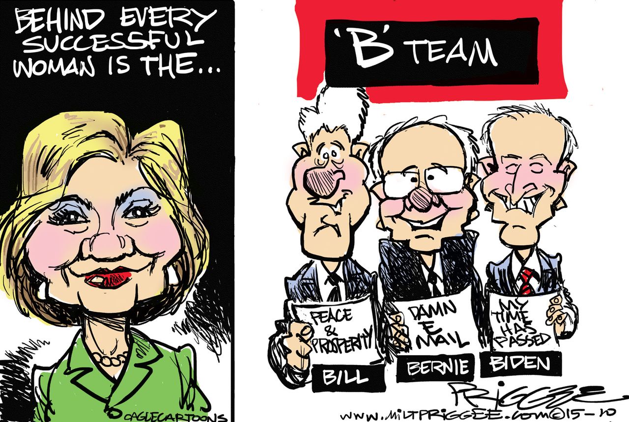 Political cartoon U.S. Hillary Clinton 2016