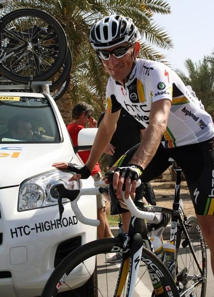 Marco Pinotti (HTC-Highroad) before the start.