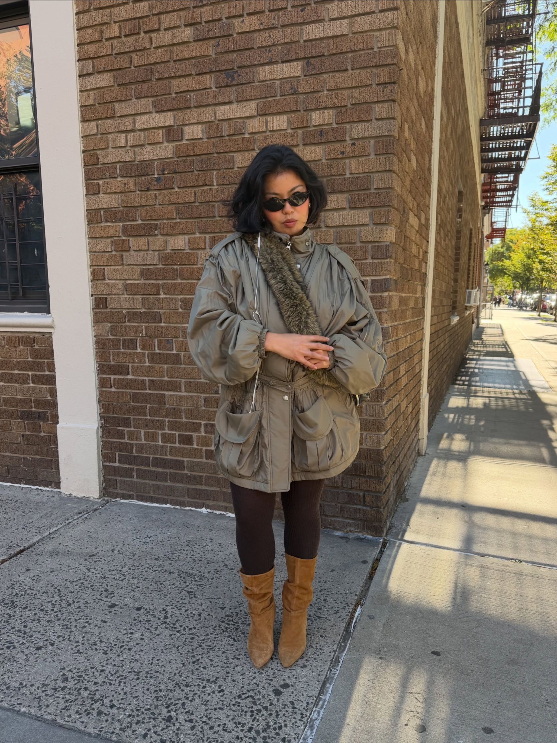 Allison Ho in slouchy boots.