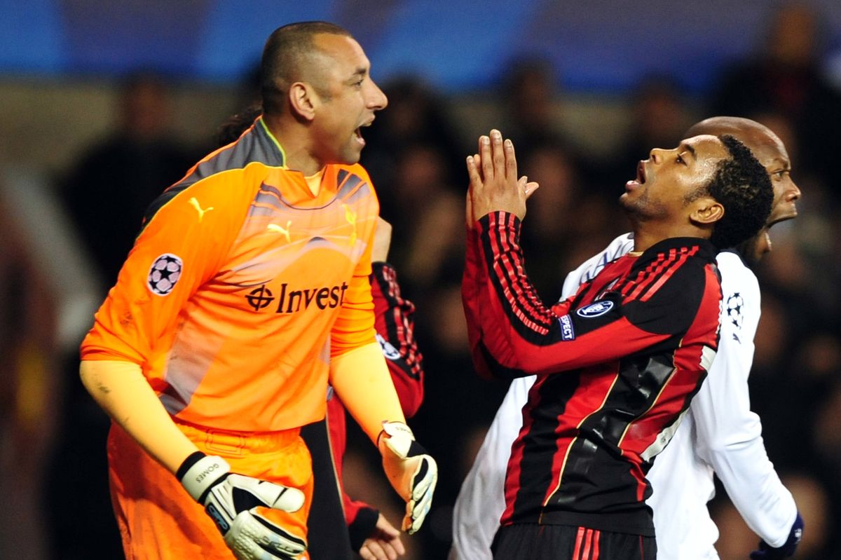 Heurelho Gomes during Tottenham vs AC MIlan in 2011