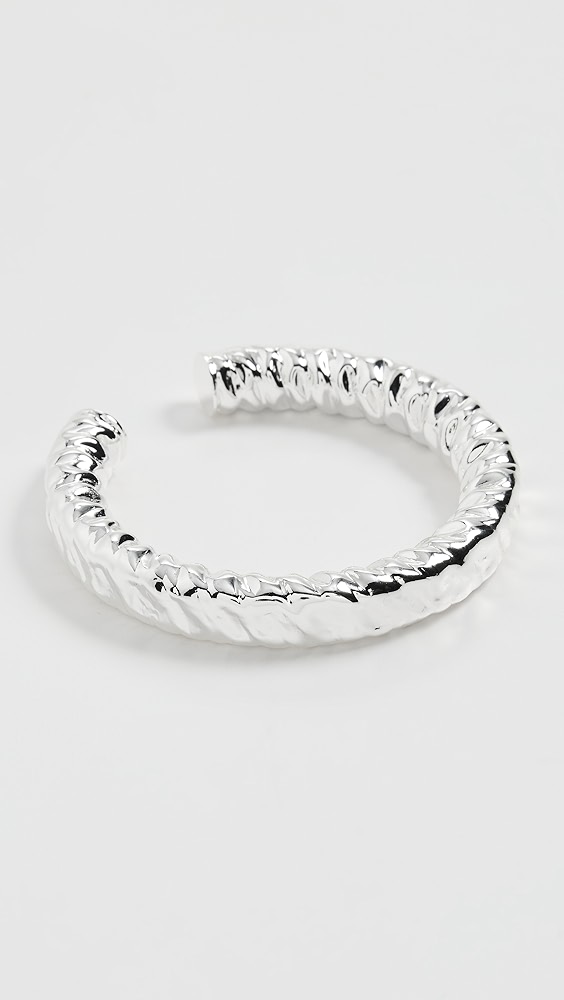 By Adina Eden Molten Texture Gold Cuff Bangle