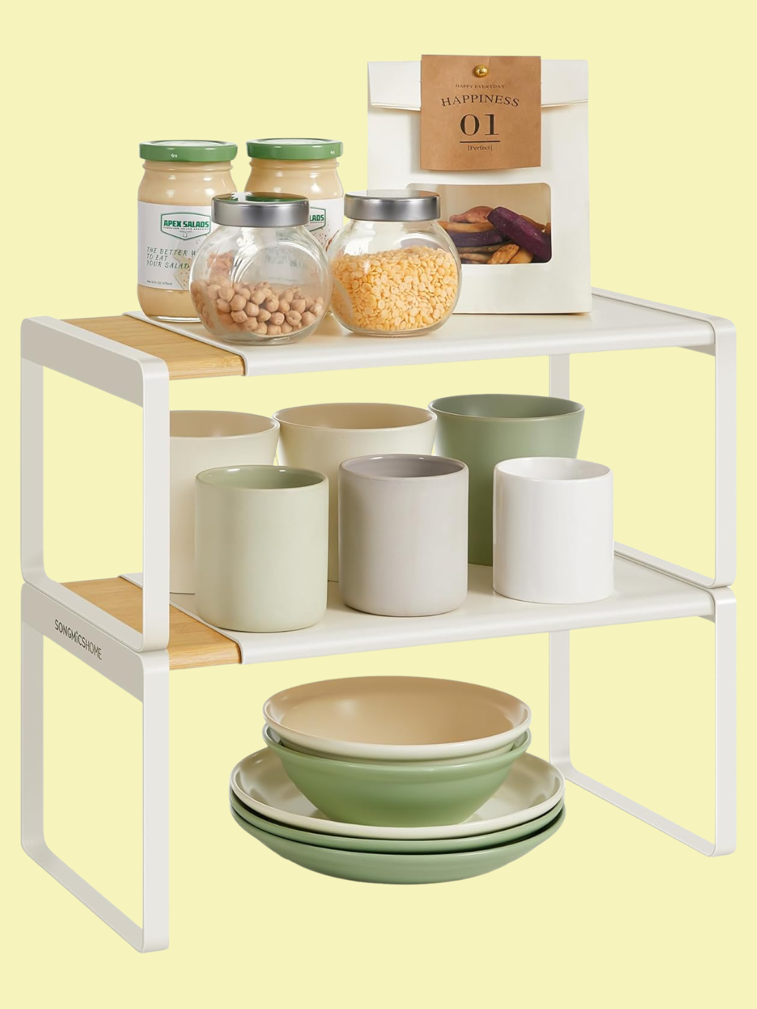 Extendable, stackable spice racks from Amazon
