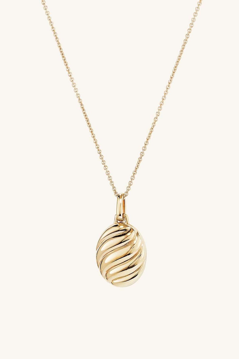 Mejuri Croissant Oval Locket Necklace 