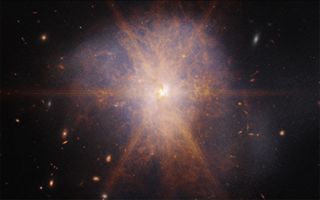 JWST observes the merging galaxies known as Arp 220 located around 250 million light-years from Earth.