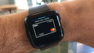 You can't make contactless payments with the Versa Lite. Image credit: TechRadar