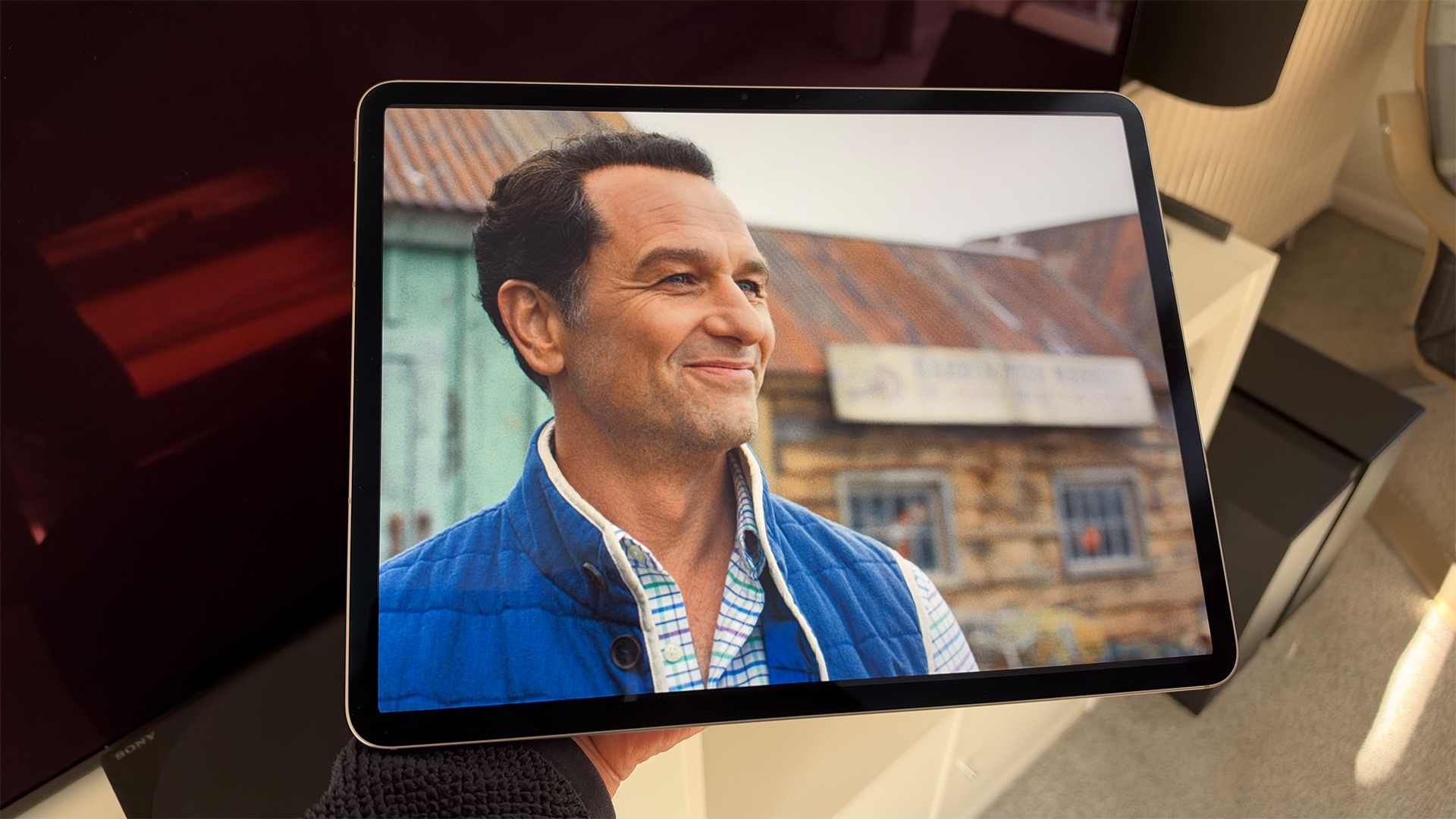 Apple iPad Air 13-inch (M4) tablet on screen is Apple TV's Widow's Bay