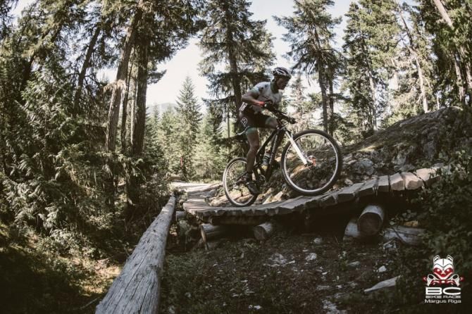 One of many wooden structures in the Lost Lake Trails.