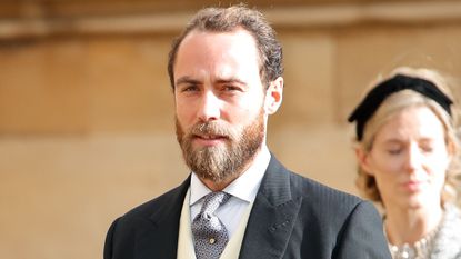 James Middleton attends the wedding of Princess Eugenie of York and Jack Brooksbank at St George's Chapel on October 12, 2018