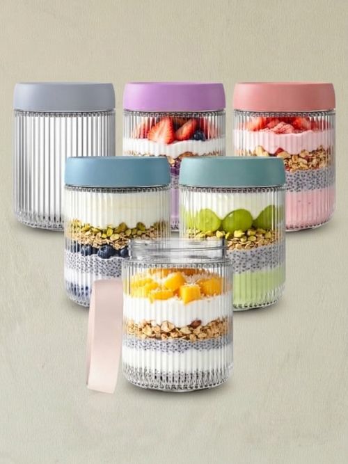 Glass Overnight Oats Containers With Lids