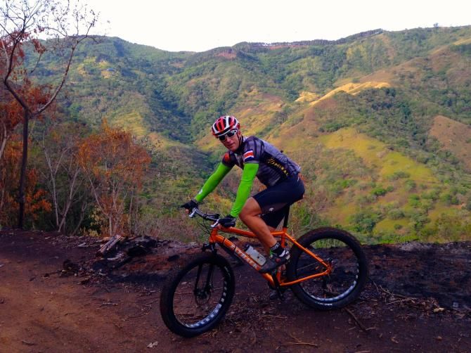 A fat bike rider in Costa Rica