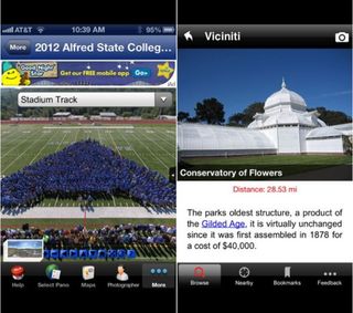 Alfred State College - i360Views is an HTML5 iPhone app; Conservatory of Flowers-GGP is a native iPhone app