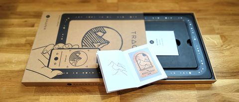 Shaper Trace review; a box containing a plastic frame and booklet
