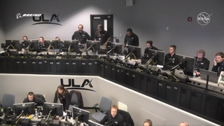 A view of the Starliner mission control room from the live webcast on NASA TV.