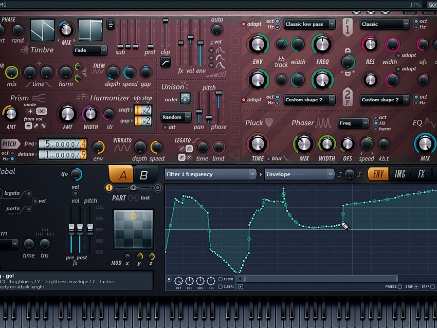 Harmor's waveforms are created using additive technology with up to 520 partials.