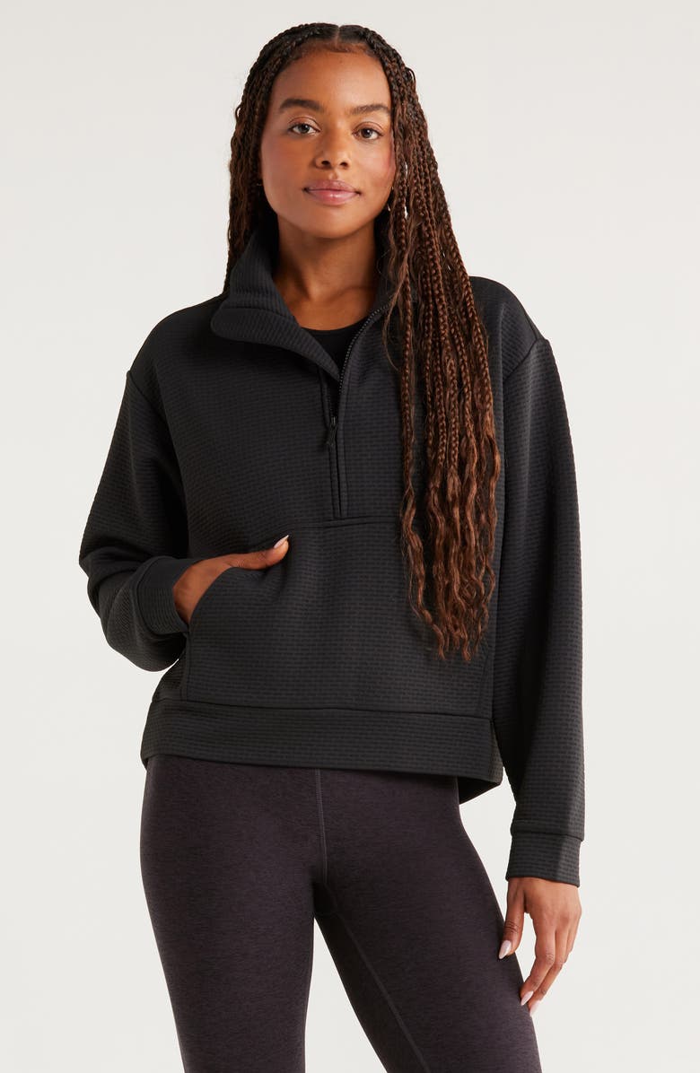 Textured Half Zip Pullover