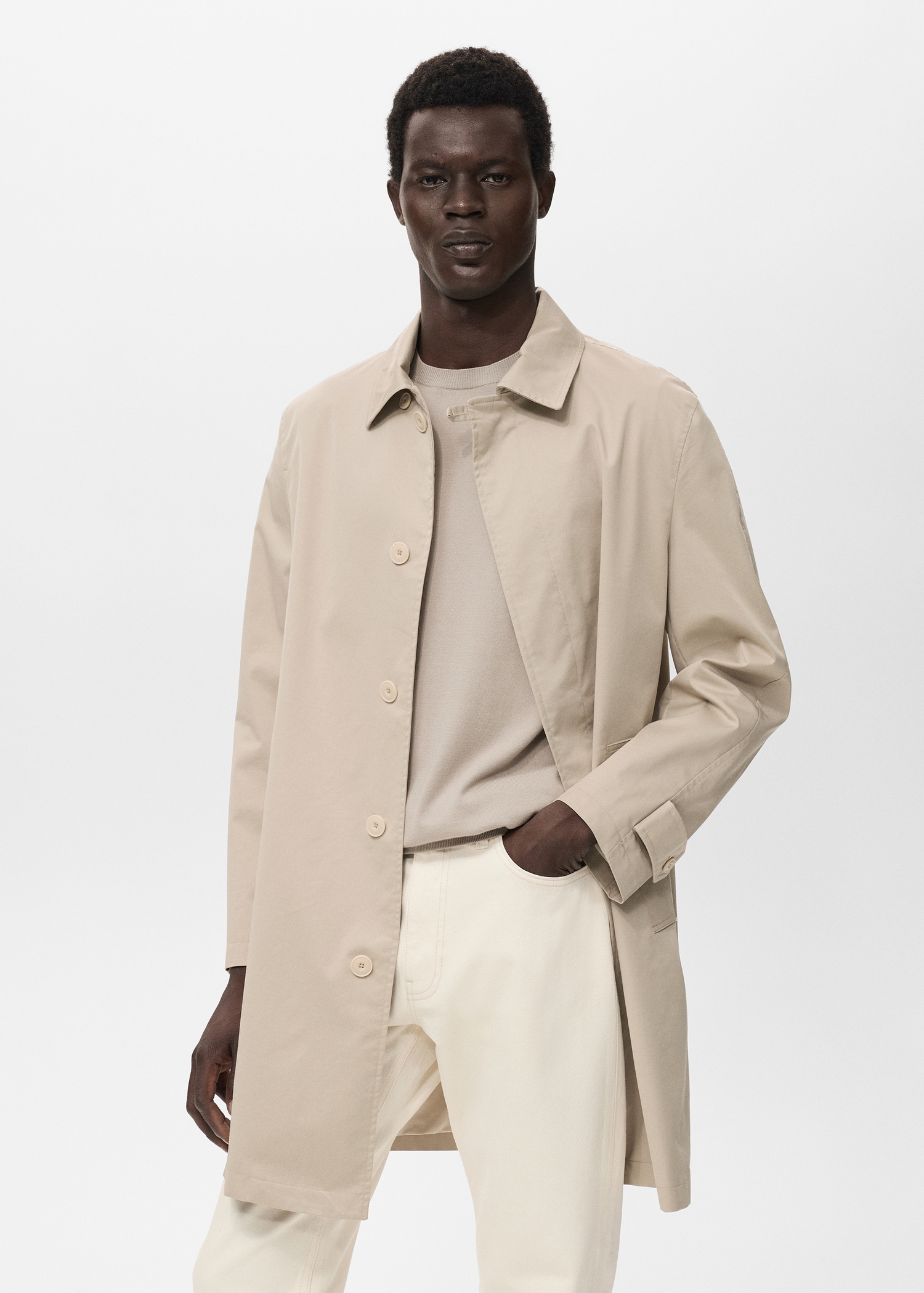 Classic Water-Repellent Trench Coat - Men | Mango Usa