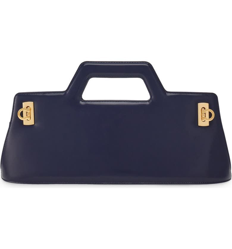 Wanda East/west Leather Top-Handle Bag