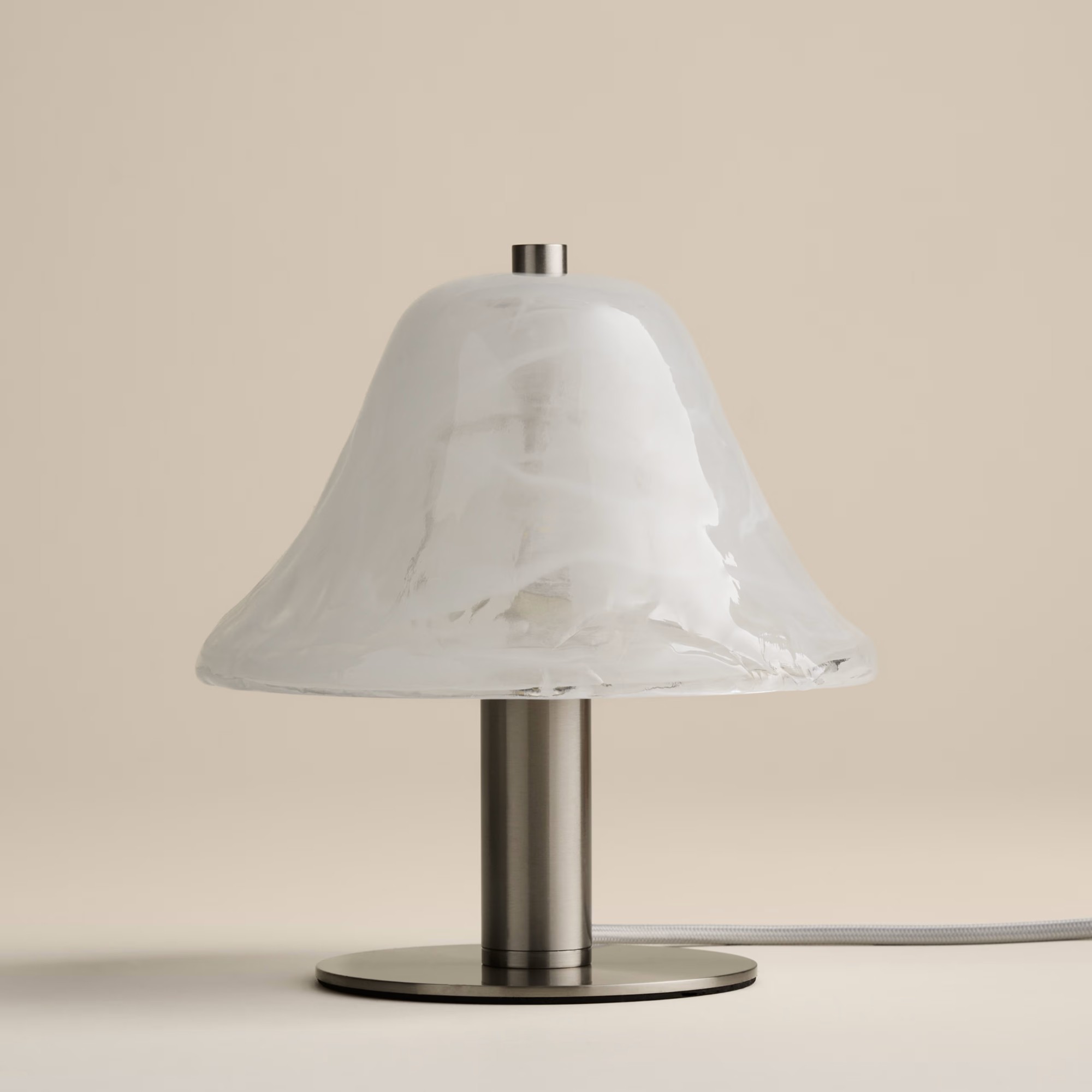 M&amp;amp;S Wavy Glass Mushroom Table Lamp