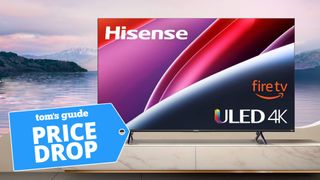 A photo of the Hisense U6HF 4K ULED TV in a living room