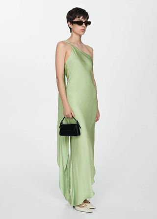 Asymmetrical strapless dress - Women