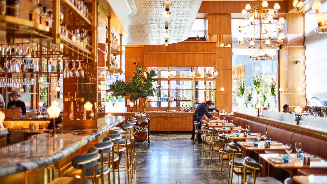 Interior of Aquavit in St James’s Market, London