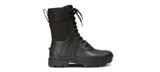 The Balmoral Combat Boot in black from the Hunter Field collection.