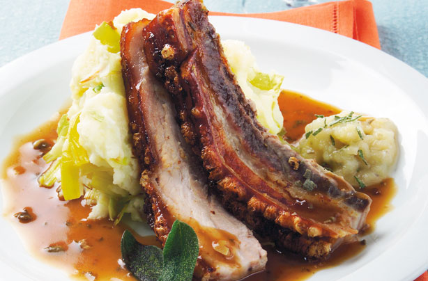 belly-pork-with-leek-potato-mash-recipes-goodtoknow