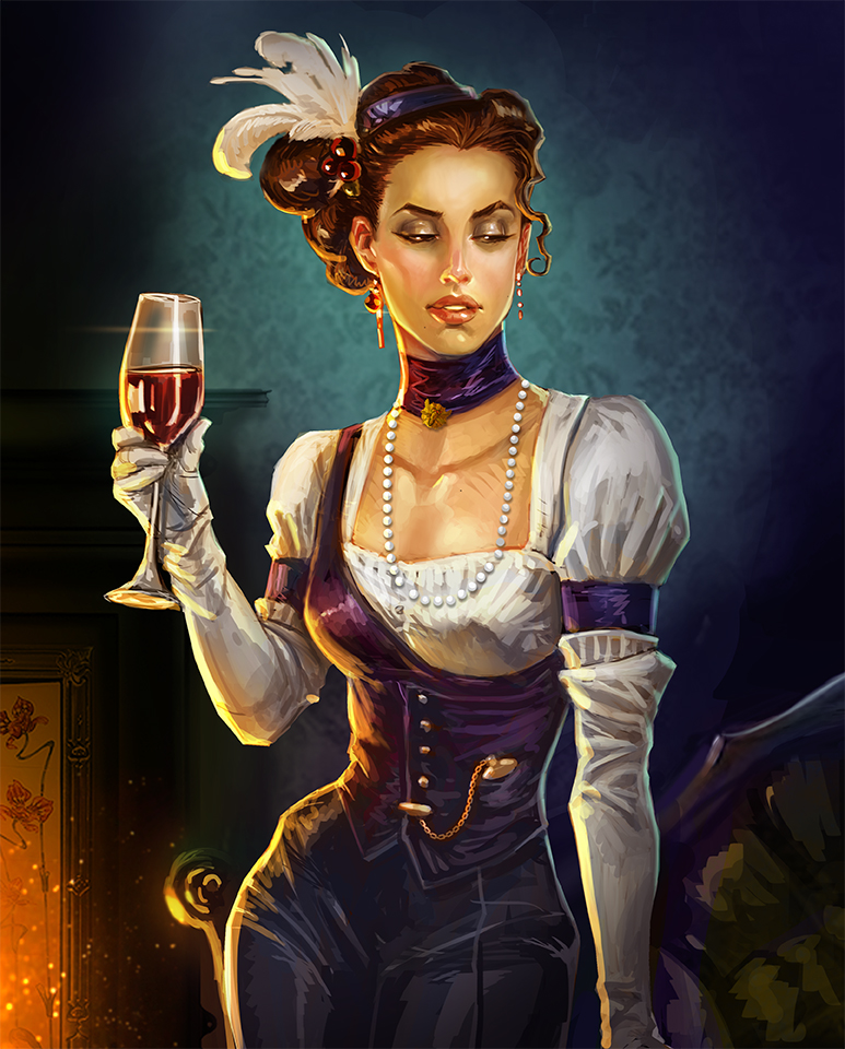 Our Brilliant Ruin; a female character dressed in Edwardian clothes
