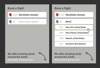 Most bookings are round trips. Fi's design offers that as the default, including origination data, based on the user’s current location.