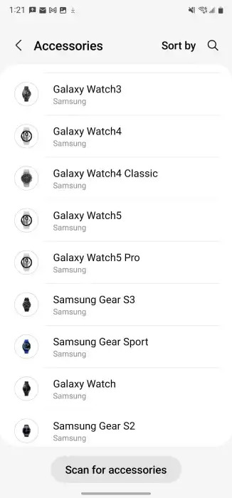 Samsung Health beta uygulamasında listelenen Samsung Galaxy Watch 5 Pro