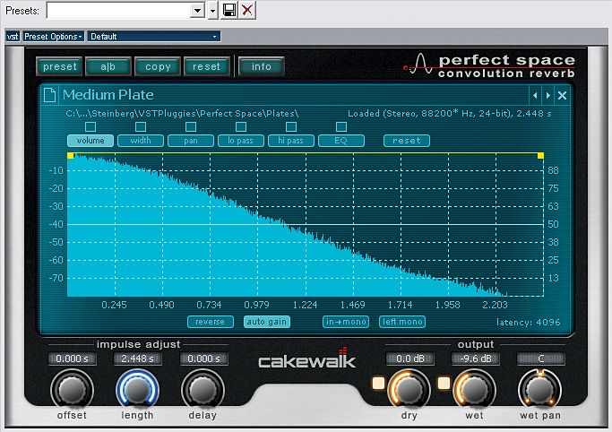 Perfect Space is a superior reverb plug-in.