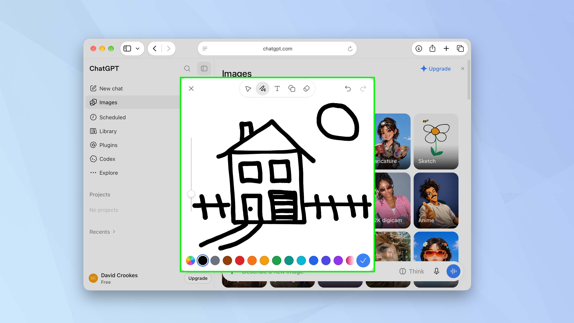 Use ChatGPT to turn sketches into photos