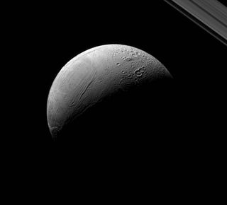 Saturn Moon Enceladus, by Cassini