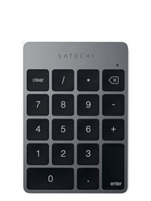 satechi slim wireless keypad on a white background