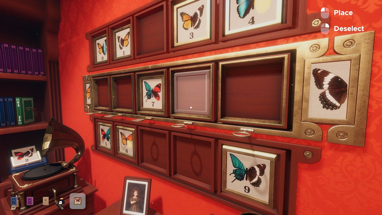 A butterfly puzzle in Escape Simulator.