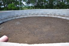 A manure pit on a farm.