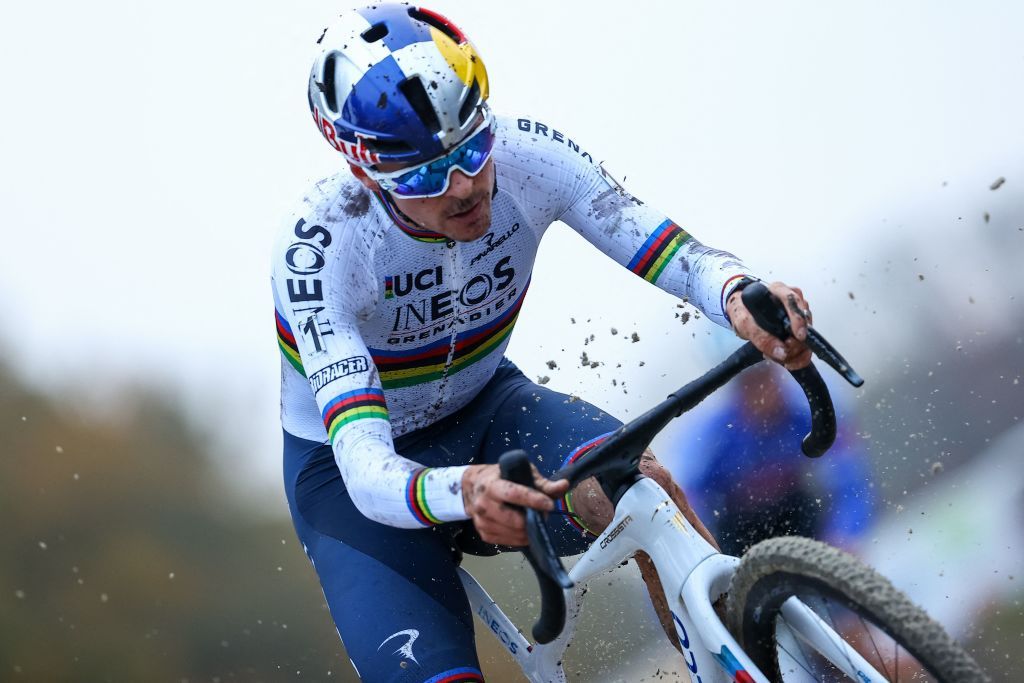 British Thomas Pidcock pictured in action during the mens race of the Superprestige Merksplas third stage of the Superprestige cyclocross cycling competition Saturday 19 November 2022 in Merksplas BELGA PHOTO DAVID PINTENS Photo by DAVID PINTENS BELGA MAG Belga via AFP Photo by DAVID PINTENSBELGA MAGAFP via Getty Images