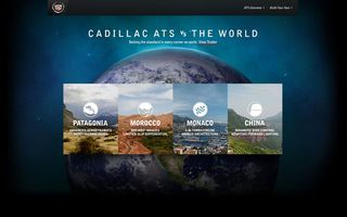 The Cadillac ATS website lets you explore four stories via a long scroll/timeline structure