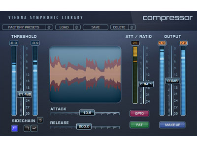 The Compressor is one of eight Vienna Suite effects.