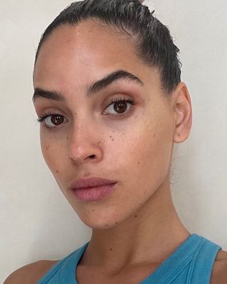 Adria Arjona after a Beauty Sandwich facial