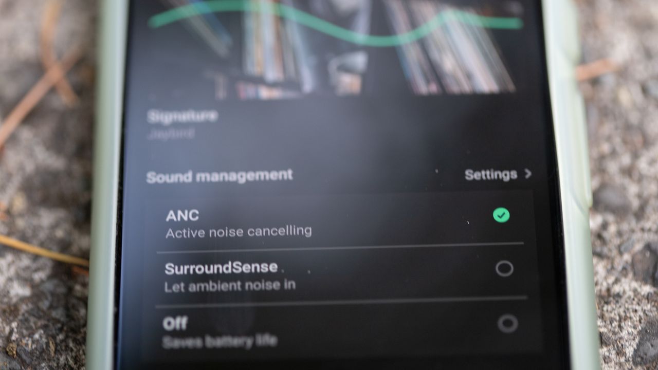 Jaybird Vista 2 ANC switch in app