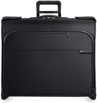 Briggs &amp; Riley Baseline-Softside Carry-On Deluxe 2-Wheel Garment Bag, Black, One Size:  was $715, now $536.25 at Amazon (save $179)